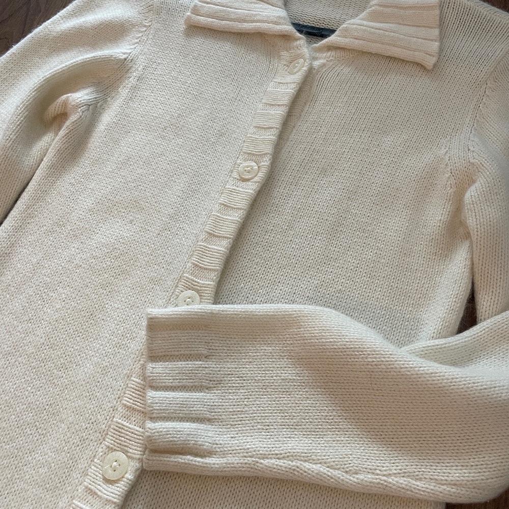 Cashmere Button-Down Long Sweater Tunic With Sequins - Size XXS - Like New